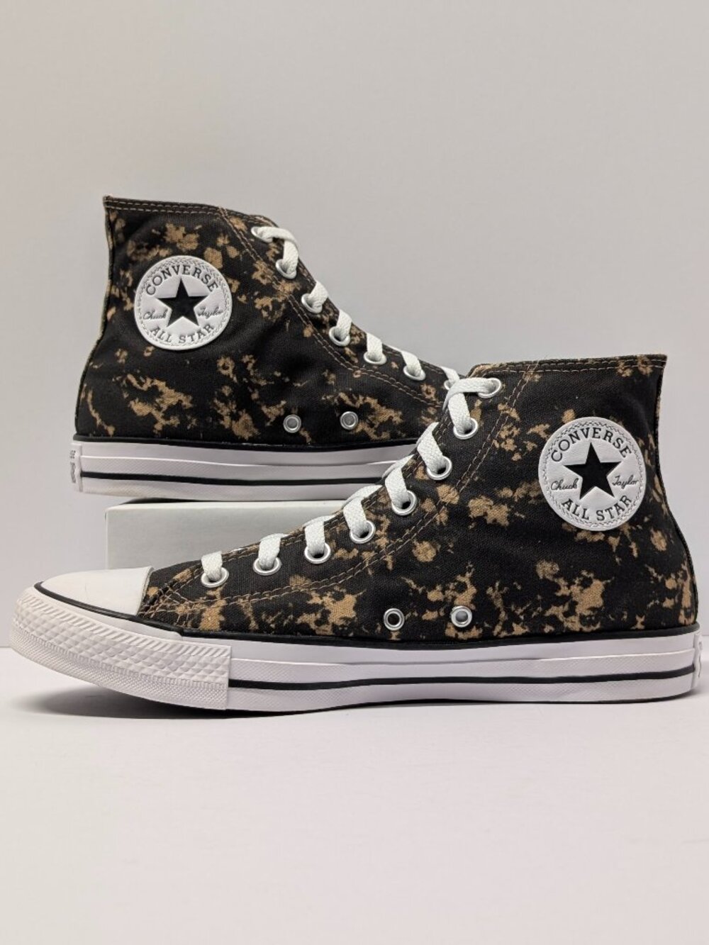 Converse Unisex CTAS High Top Tie Dye Sneakers in Black/Hemp/White